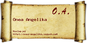 Onea Angelika névjegykártya